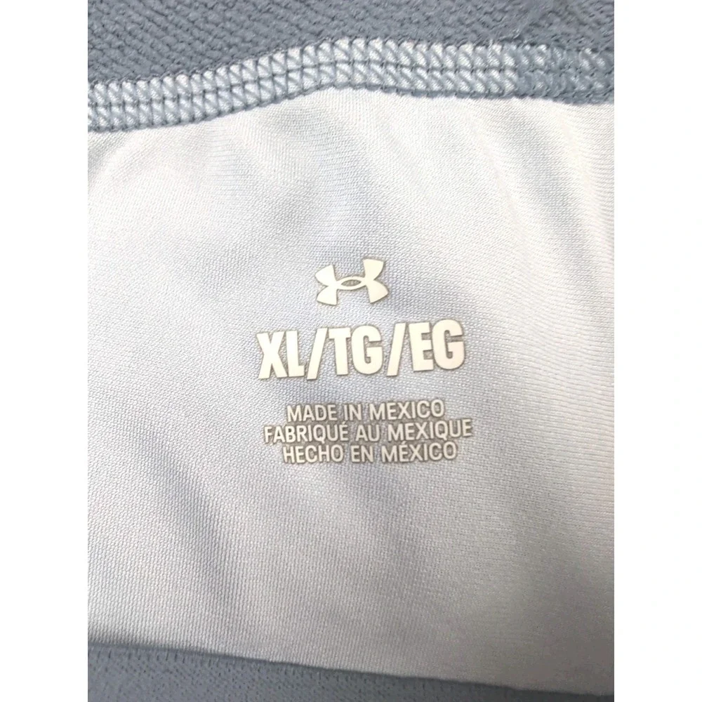 Under Armour Light Blue Graphic Print Bicycle Shorts Size‎ XL Flaw